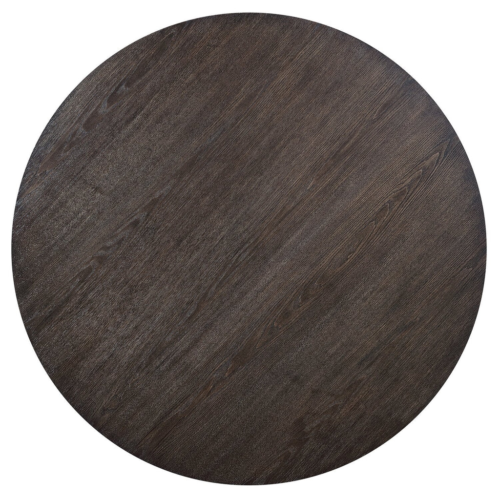 Zelda Dining Table with Pedestal Base, 52"W Round  - Espresso Brown | Table de salle à manger ronde Zelda de 52 po (L) avec base piédestal - brun espresso