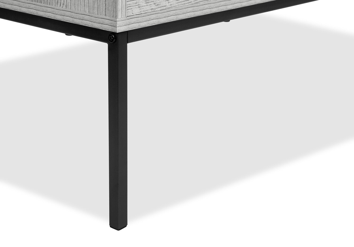 Bence 42" Modern Lift Top Coffee Table with Storage - Taupe with Black Metal Legs|Table à café moderne Bence de 42 po avec dessus relevable et rangement - taupe avec pattes en métal noir