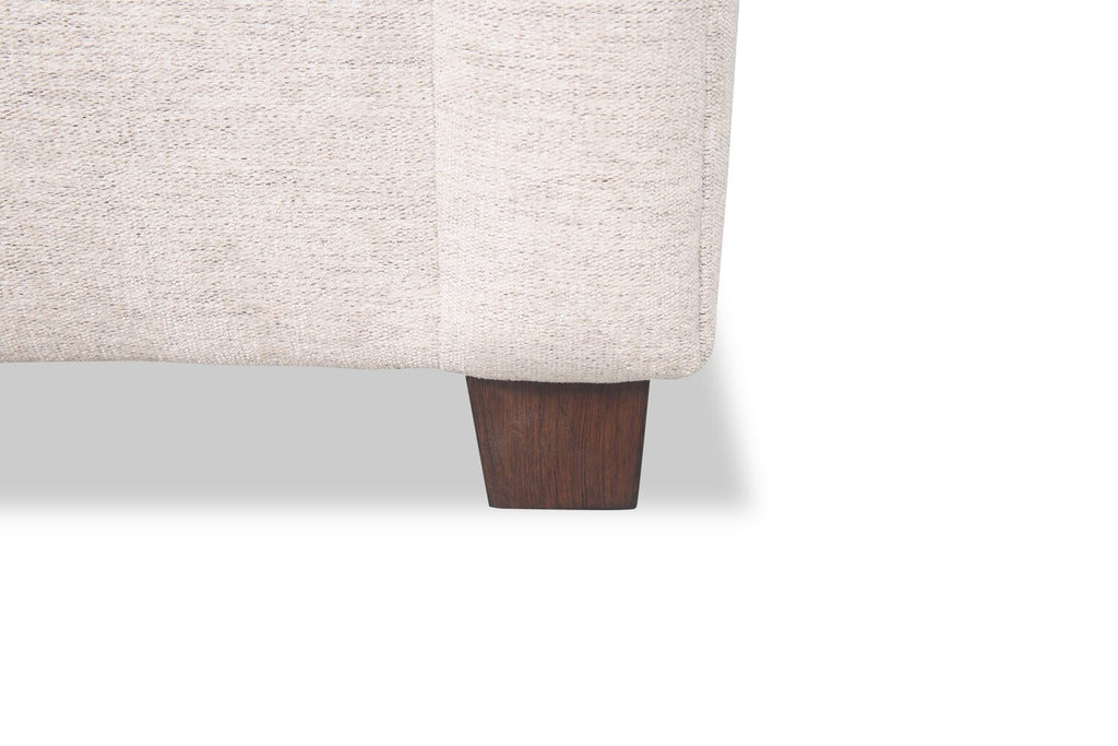 Mallie 84" Chenille Fabric Sofa with Rolled Arms and Wood Legs - Shell White | Sofa Mallie de 84 po en tissu de chenille avec accoudoirs enroulés et pattes en bois - blanc coquillage