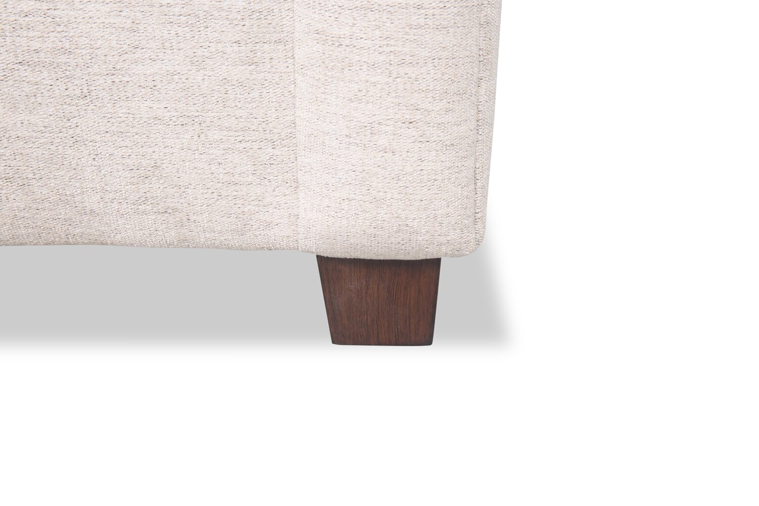 Mallie 84" Chenille Fabric Sofa with Rolled Arms and Wood Legs - Shell White | Sofa Mallie de 84 po en tissu de chenille avec accoudoirs enroulés et pattes en bois - blanc coquillage