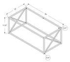 Coral 44" Modern Glass Top Coffee Table - Chrome with Metal Base|Table à café moderne Coral de 44 po avec dessus en verre - chromée avec base en métal
