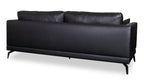 Melrose 84.5" Top-Grain Genuine Leather Sofa with Metal Legs - Black | Sofa Melrose de 84,5 po en cuir véritable de qualité supérieure avec pattes en métal - noir