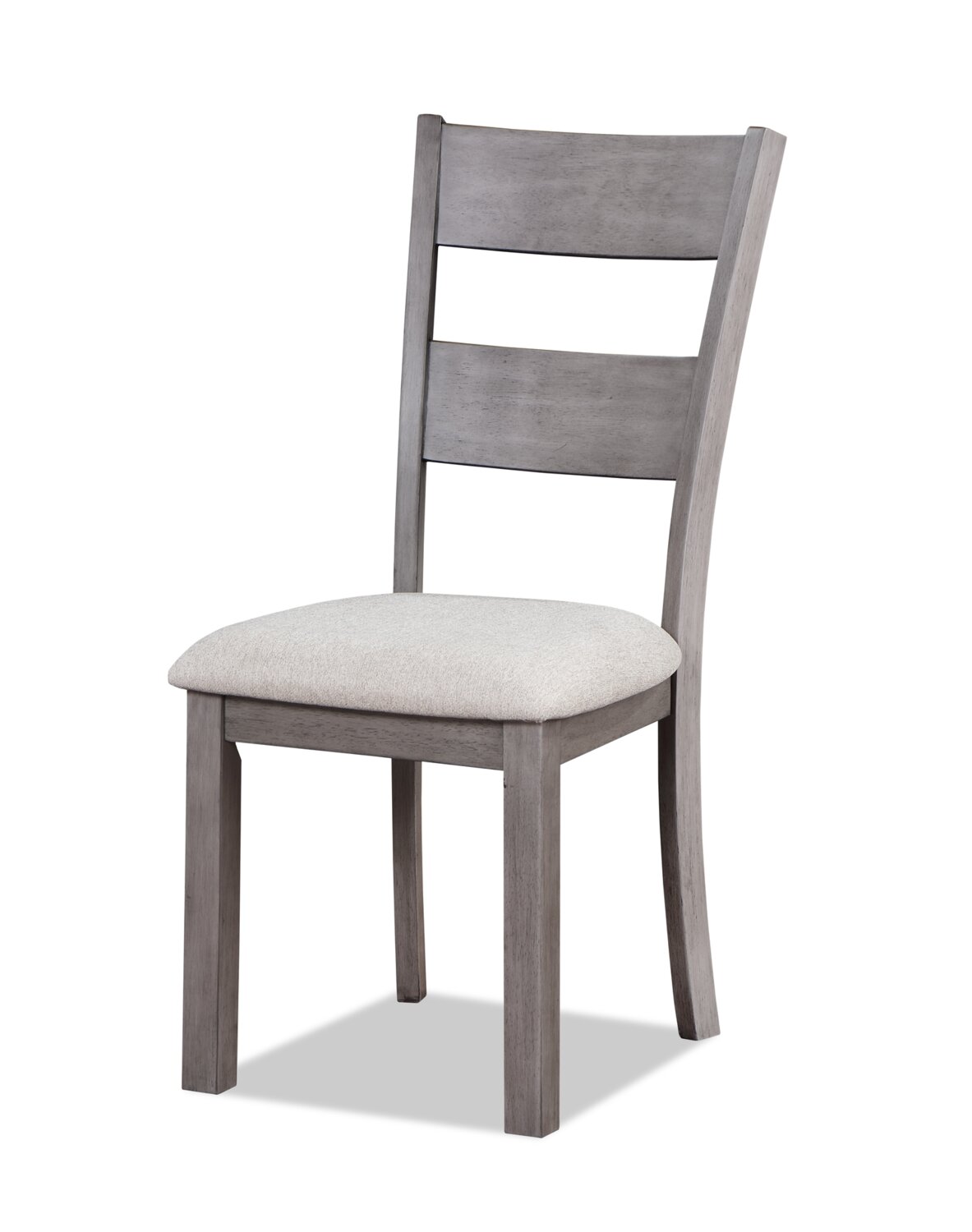 Krew Dining Chair with Polyester Fabric, Ladder-Back - Grey | Chaise de salle à manger Krew en tissu de polyester avec dossier en échelle - grise