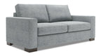 Made in Canada Customizable Sofa Lab Track 75" Linen-Look Fabric Condo Size Sofa with Track Arms - Luna Pewter Grey | Sofa Track de Sofa Lab de 75 po de format condo fabriqué au Canada en tissu d’apparence lin - gris Luna Pewter | TR092291