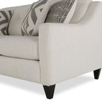 Made in Canada Cindy Crawford Home Kylie 78" Linen-Look Sofa with Wood Legs - Zeus Pearl | Sofa Kylie de Cindy Crawford Home de 78 po fabriqué au Canada en tissu d’apparence lin avec pattes en bois - perle Zeus