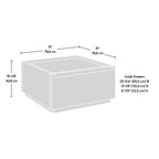 Benson 31” Modern Coffee Table with Storage - Dark Brown and Grey | Table à café moderne Benson de 31 po avec rangement - brun foncé et grise