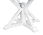Brook Dining Table with 42-54"W Extension, Round - White/Brown | Table de salle à manger ronde Brook de 42 po à 54 po (L) avec rallonge - blanche et brune