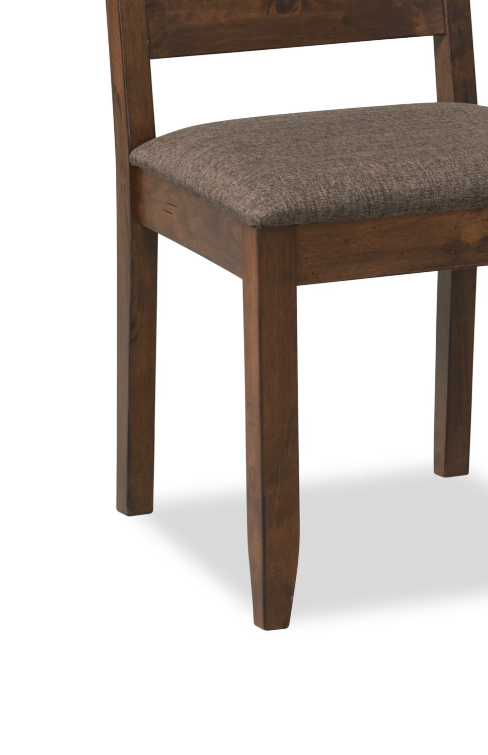 Plum Dining Chair with Polyester Fabric, Wood, Ladder-Back - Nutmeg Brown | Chaise de salle à manger Plum en tissu de polyester et en bois avec dossier en échelle - brun muscade
