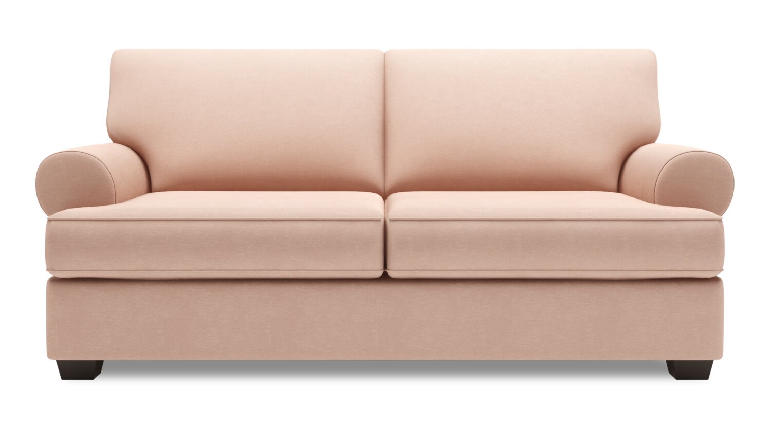 Made in Canada Customizable Sofa Lab Roll 76" Linen-Look Fabric Condo Size Sofa with Rolled Arms - Pax Rose Pink | Sofa Roll de Sofa Lab de 76 po de format condo fabriqué au Canada en tissu d’apparence lin - rose Pax Rose | RO093249