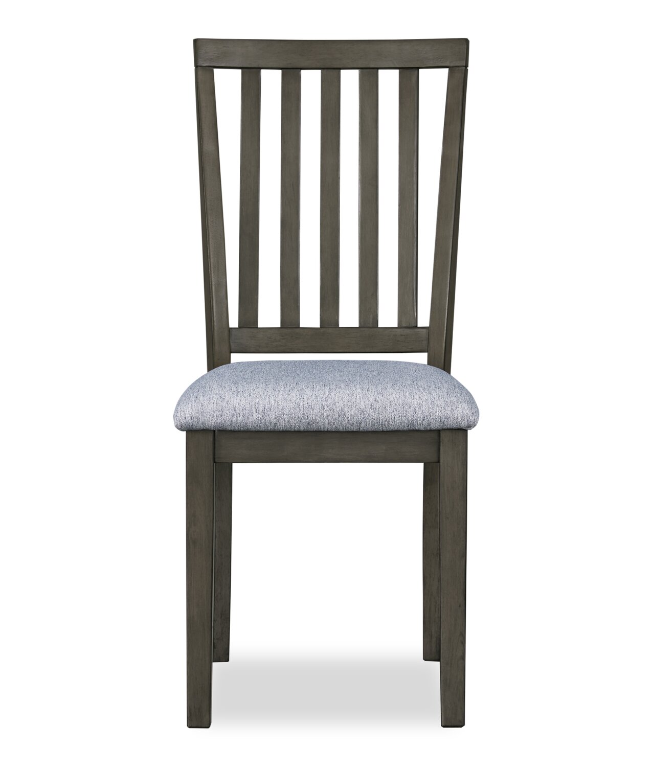 Bryn Dining Chair with Fabric Seat, Slat-Back - Dark Grey | Chaise de salle à manger Bryn avec siège en tissu et dossier à lattes - gris foncé