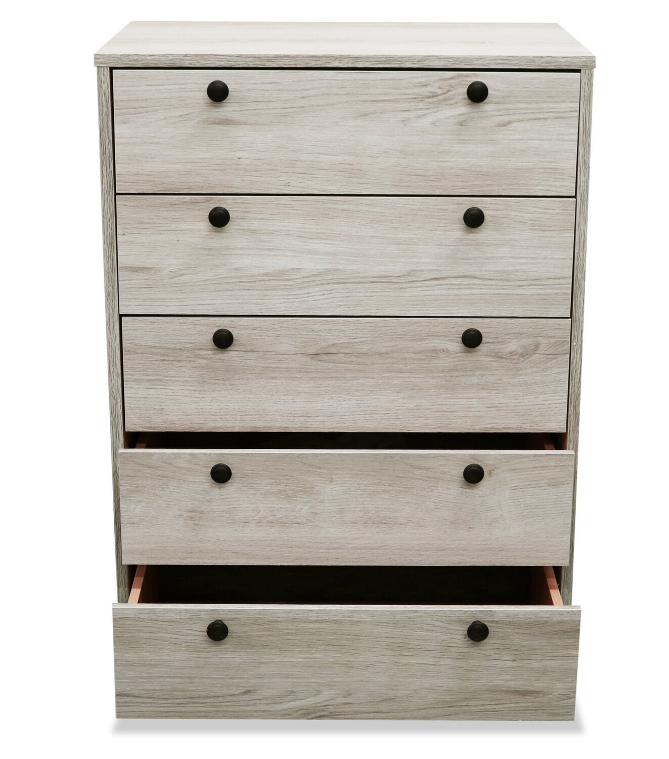 Hart Bedroom Chest of Drawers, 5-Drawer, 24.6"W x 36.2"H, Made in Canada - White | Commode verticale Hart de 24,6 po (L) x 36,2 po (H) à 5 tiroirs pour la chambre à coucher, fabriquée au Canada - blanche