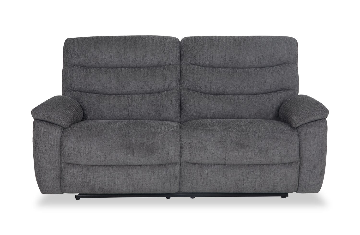 Brody 73.62" Chenille Fabric Reclining Sofa - Dark Grey | Sofa inclinable Brody de 73,62 po en tissu de chenille - gris foncé