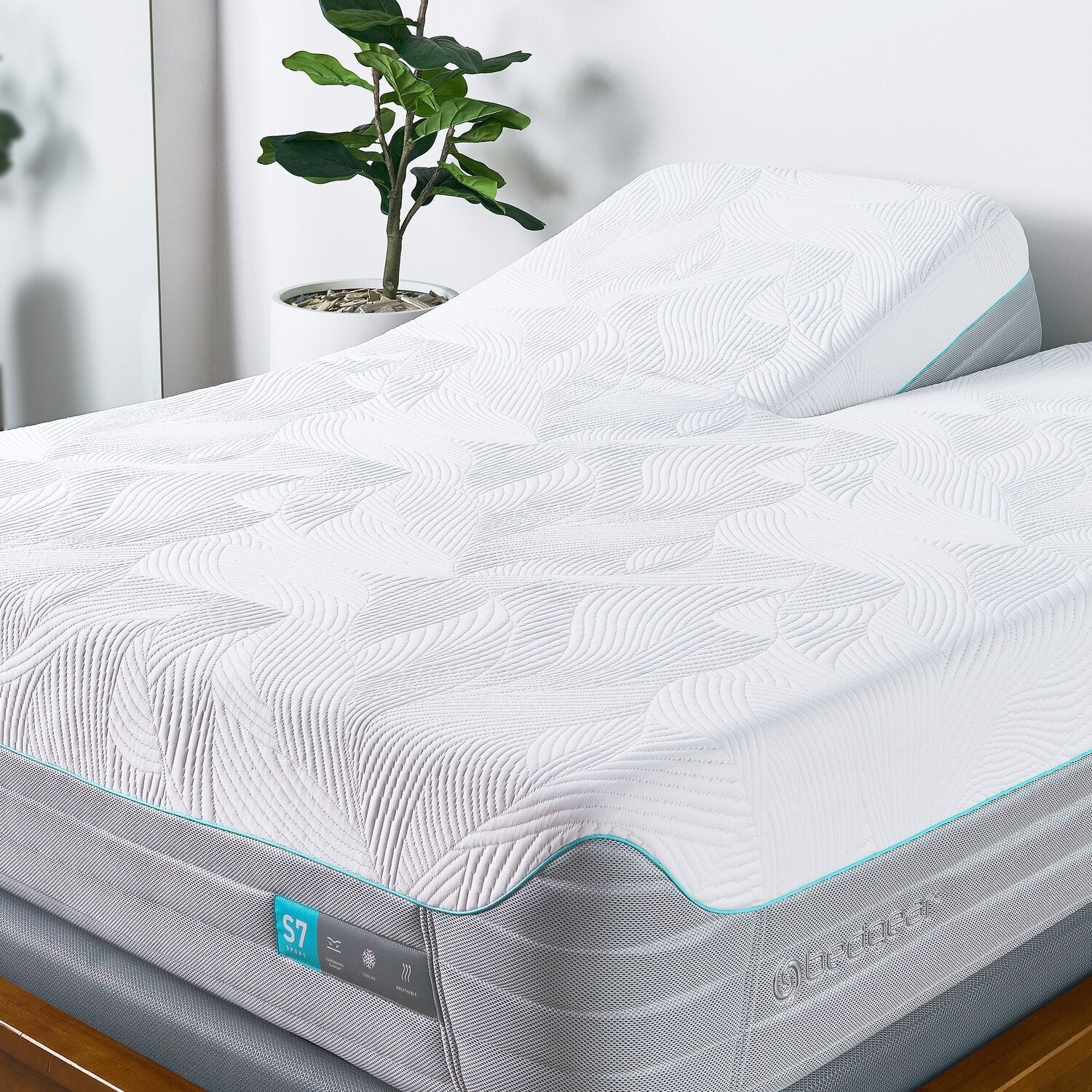 BEDGEAR S7 Split Head Smooth Top Plush Queen Mattress | Matelas moelleux à surface lisse S7 de Bedgear à tête divisée pour grand lit