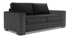 Made in Canada Customizable Sofa Lab Track 75" Chenille Fabric Condo Size Sofa with Track Arms - Luxury Charcoal Grey | Sofa Track de Sofa Lab de 75 po de format condo fabriqué au Canada en tissu de chenille - gris Luxury Charcoal | TR092993