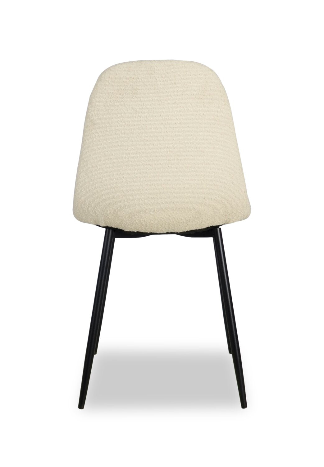 Joss Dining Chair with Polyester Fabric, Metal - White | Chaise de salle à manger Joss en tissu de polyester et en métal - blanche