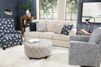 Made in Canada Customizable Sofa Lab Roll 86" Chenille Fabric Sofa with Rolled Arms - Luxury Sand Beige | Sofa Roll de Sofa Lab de 86 po fabriqué au Canada en tissu de chenille avec accoudoirs enroulés - beige Luxury Sand | RO103093