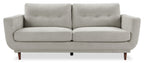 Cosmo 80" Fabric Sofa with Tufted Back Cushions - Grey | Sofa Cosmo de 80 po en tissu avec coussins de dossier capitonnés - gris