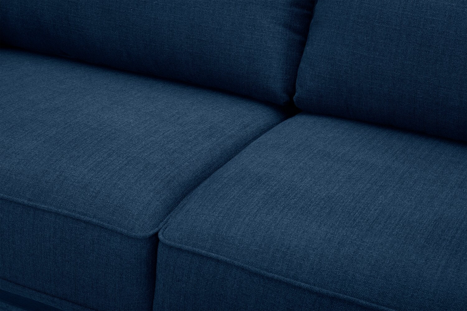 Cindy Crawford Home Gena 78.7" Linen-Look Fabric Condo Size Sofa with Removable Back Cushions - Midnight Blue | Sofa Gena de Cindy Crawford Home de 78,7 po de format condo en tissu d’apparence lin avec coussins de dossier amovibles - bleu minuit