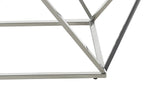 Amanda 31.5" Modern Square Coffee Table - White Marble Top with Chrome Metal Base|Table à café carrée moderne Amanda de 31,5 po - dessus en marbre blanc avec base en métal chromé