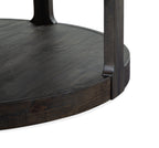 Axl 40" Traditional Round Coffee Table with Shelf - Dark Grey-Brown Wood|Table à café ronde traditionnelle Axl de 40 po avec tablette - bois gris-brun foncé