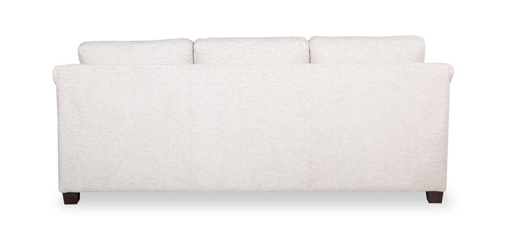 Mallie 84" Chenille Fabric Sofa with Rolled Arms and Wood Legs - Shell White | Sofa Mallie de 84 po en tissu de chenille avec accoudoirs enroulés et pattes en bois - blanc coquillage