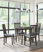 Bryn Drop-Leaf Dining Table, 42" Round - Dark Grey | Table de salle à manger ronde Bryn de 42 po avec abattant - gris foncé