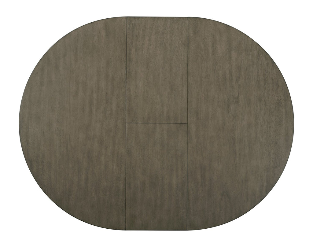 Brook Dining Table with 42-54"W Extension, Round - White/Brown | Table de salle à manger ronde Brook de 42 po à 54 po (L) avec rallonge - blanche et brune