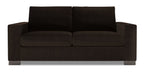 Made in Canada Customizable Sofa Lab Track 75" Chenille Fabric Condo Size Sofa with Track Arms - Luxury Chocolate Brown | Sofa Track de Sofa Lab de 75 po de format condo fabriqué au Canada en tissu de chenille - brun Luxury Chocolate | TR093293