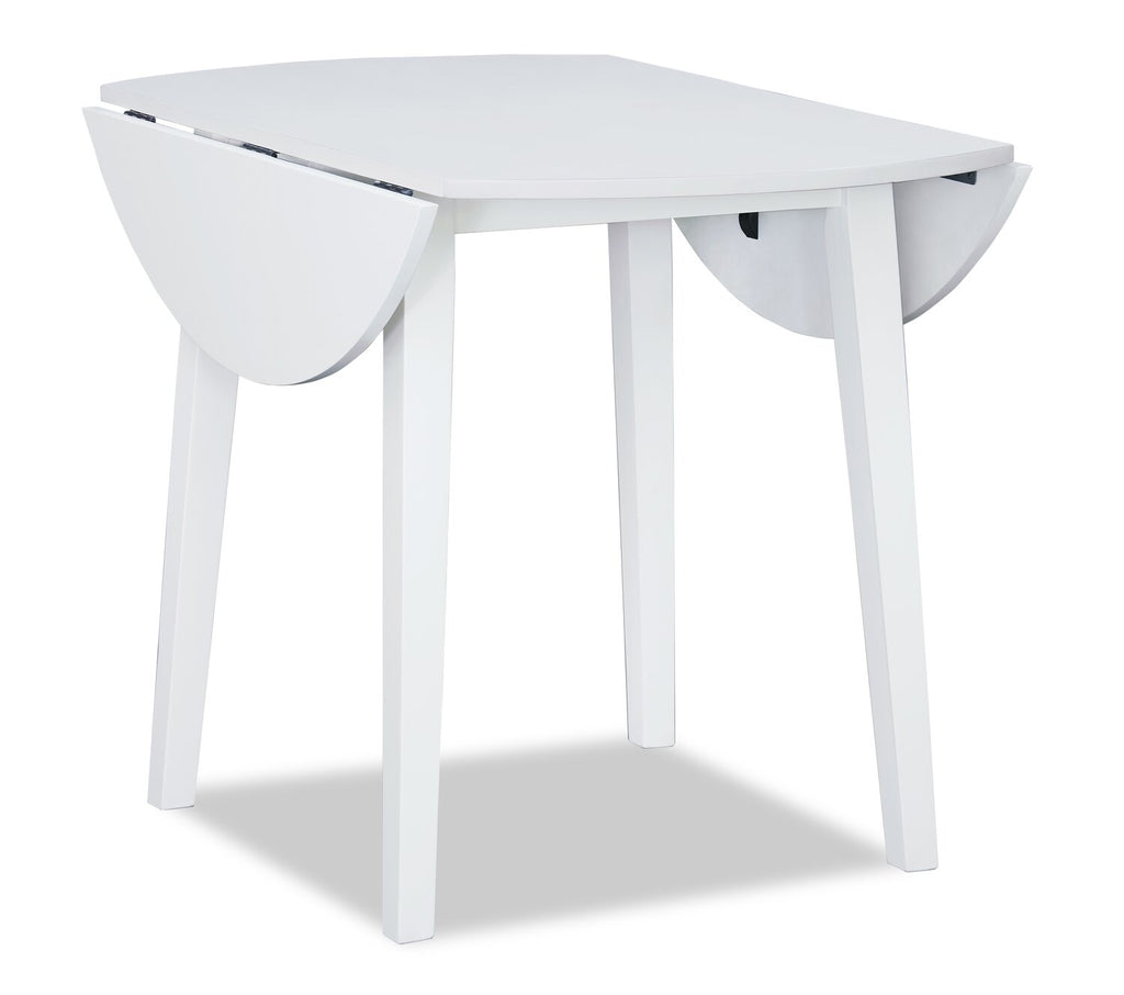 Bryn Drop-Leaf Dining Table, 42" Round - White | Table de salle à manger ronde Bryn de 42 po avec abattant - blanche