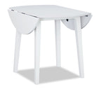 Bryn Drop-Leaf Dining Table, 42" Round - White | Table de salle à manger ronde Bryn de 42 po avec abattant - blanche