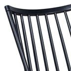 Astro Dining Chair with Curved Spindle-Back - Black | Chaise de salle à manger Astro avec dossier à barreaux en forme de fuseau courbé - noire