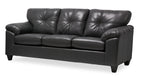 Made in Canada Addison 86" Leather-Look Fabric Sofa with Tufted Back Cushion - Grey | Sofa Addison de 86 po fabriqué au Canada en tissu d’apparence cuir avec coussin de dossier capitonné - gris