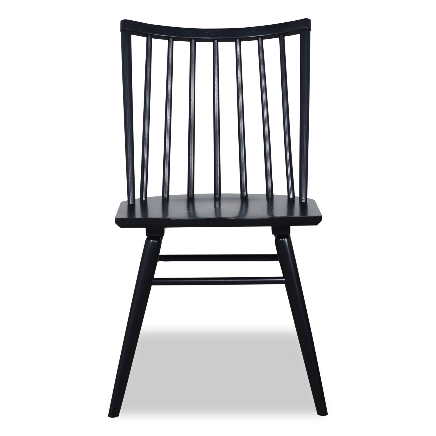 Astro Dining Chair with Curved Spindle-Back - Black | Chaise de salle à manger Astro avec dossier à barreaux en forme de fuseau courbé - noire
