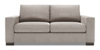 Made in Canada Customizable Sofa Lab Track 75" Linen-Look Fabric Condo Size Sofa with Track Arms - Pax Slate Grey | Sofa Track de Sofa Lab de 75 po de format condo fabriqué au Canada en tissu d’apparence lin - gris Pax Slate | TR093049