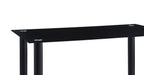 Onyx Dining Table with Glass Top, 55"W - Black | Table de salle à manger Onyx de 55 po (L) avec dessus en verre - noire