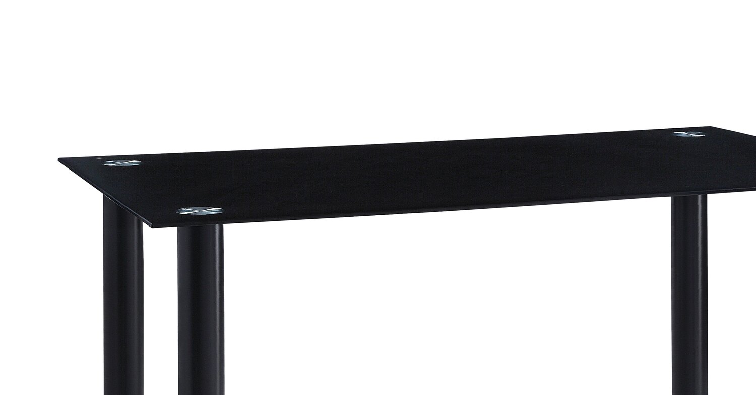 Onyx Dining Table with Glass Top, 55"W - Black | Table de salle à manger Onyx de 55 po (L) avec dessus en verre - noire