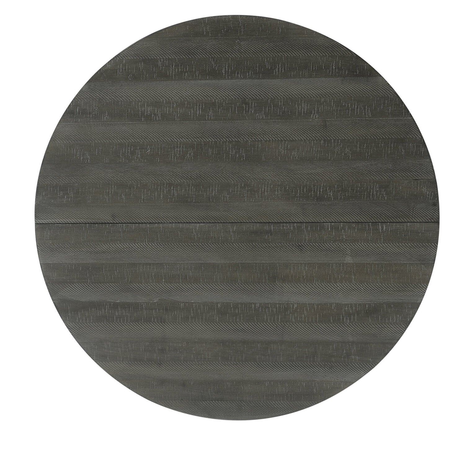 Alto Round Dining Table with 48-66"W Extension, Trestle Base - Grey | Table de salle à manger ronde Alto de 48 po à 66 po avec rallonge et base à tréteaux - grise