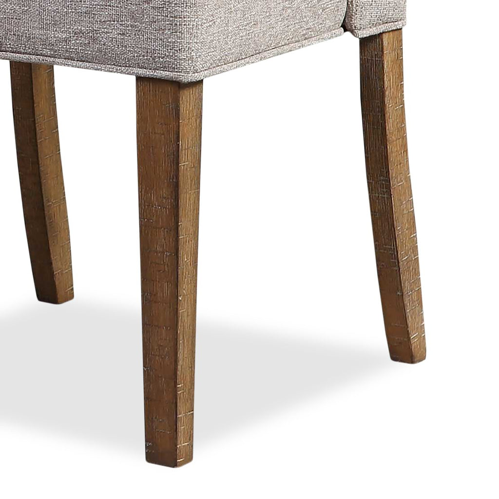 Cedar Dining Chair with Polyester Fabric, Pine Wood - Beige | Chaise de salle à manger Cedar en tissu de polyester et en pin - beige