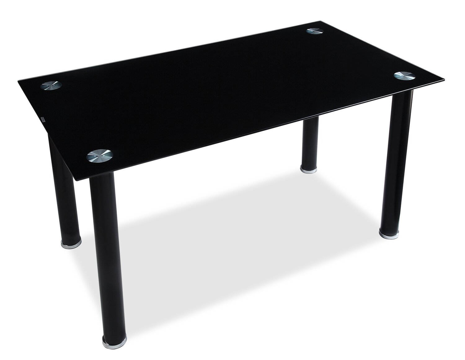 Onyx Dining Table with Glass Top, 55"W - Black | Table de salle à manger Onyx de 55 po (L) avec dessus en verre - noire
