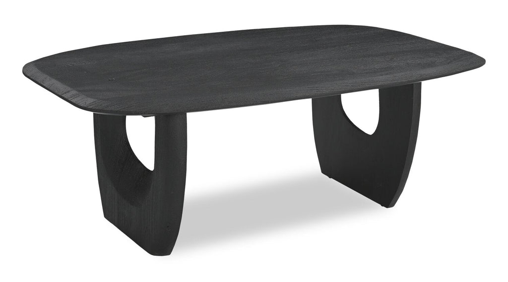 Abbot 48” Modern Solid Wood Coffee Table - Black | Table à café moderne Abbot de 48 po en bois massif - noire