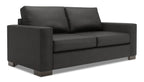 Made in Canada Customizable Sofa Lab Track 75" Linen-Look Fabric Condo Size Sofa with Track Arms - Luna Kohl Grey | Sofa Track de Sofa Lab de 75 po de format condo fabriqué au Canada en tissu d’apparence lin - gris Luna Kohl | TR092691