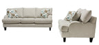 Made in Canada Nofia 80" Chenille Fabric Sofa with Two Accent Pillows and Wood Legs - Linen Beige | Sofa Nofia de 80 po fabriqué au Canada en tissu de chenille avec 2 coussins décoratifs et pattes en bois - beige lin
