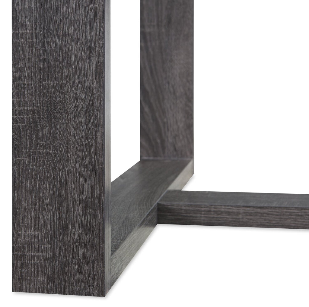 California 47.25" Modern Glass Top Coffee Table - Distressed Grey |Table à café moderne California de 47,25 po avec dessus en verre - gris vieilli