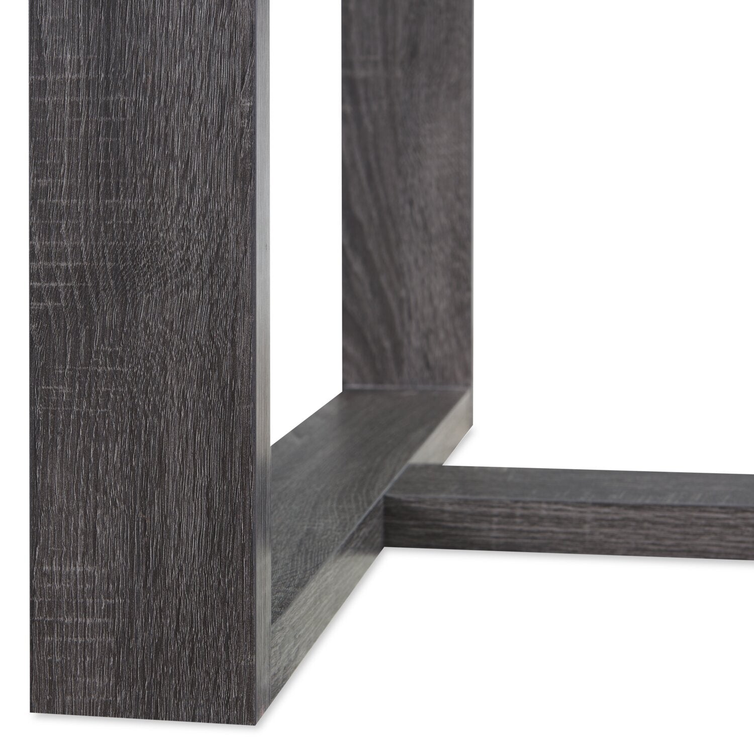 California 47.25" Modern Glass Top Coffee Table - Distressed Grey |Table à café moderne California de 47,25 po avec dessus en verre - gris vieilli