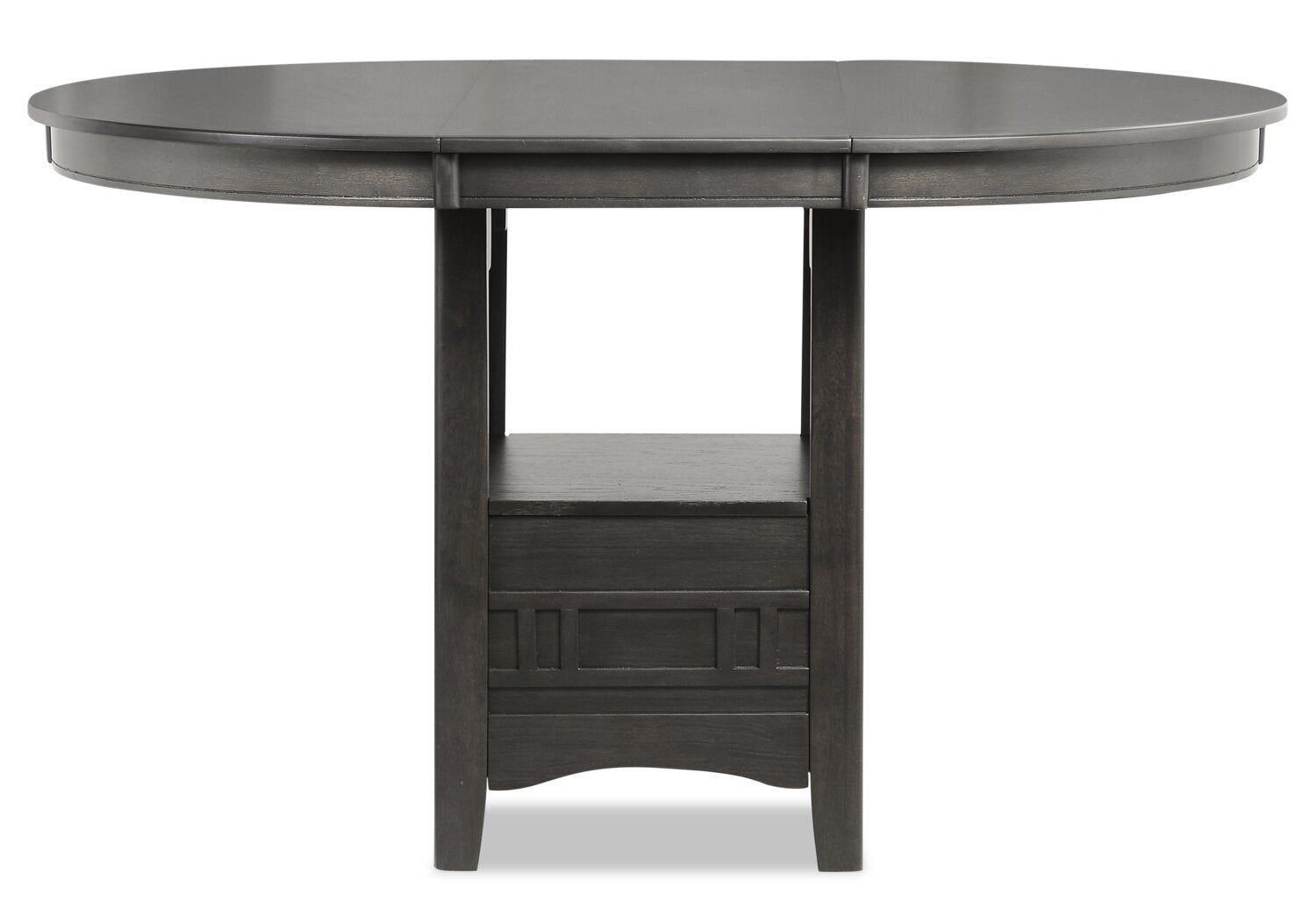 Dena Counter-Height Dining Table with 42-60"W Extension, Round  - Grey | Table de salle à manger ronde Dena de 42 po à 60 po (L) de hauteur comptoir et avec rallonge - grise