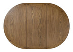 Dena Dining Table with 42-60"W Extension, Round  - Oak Brown | Table de salle à manger ronde Dena de 42 po à 60 po (L) avec rallonge - chêne brun