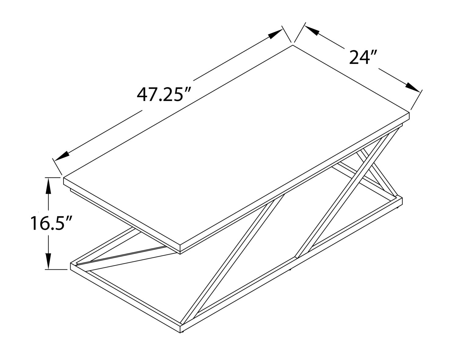 Verona 47.25" Modern Coffee Table - White Marble Look with Black Metal Base|Table à café moderne Verona de 47,25 po - imitation de marbre blanc avec base en métal noir