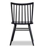 Astro Dining Chair with Curved Spindle-Back - Black | Chaise de salle à manger Astro avec dossier à barreaux en forme de fuseau courbé - noire