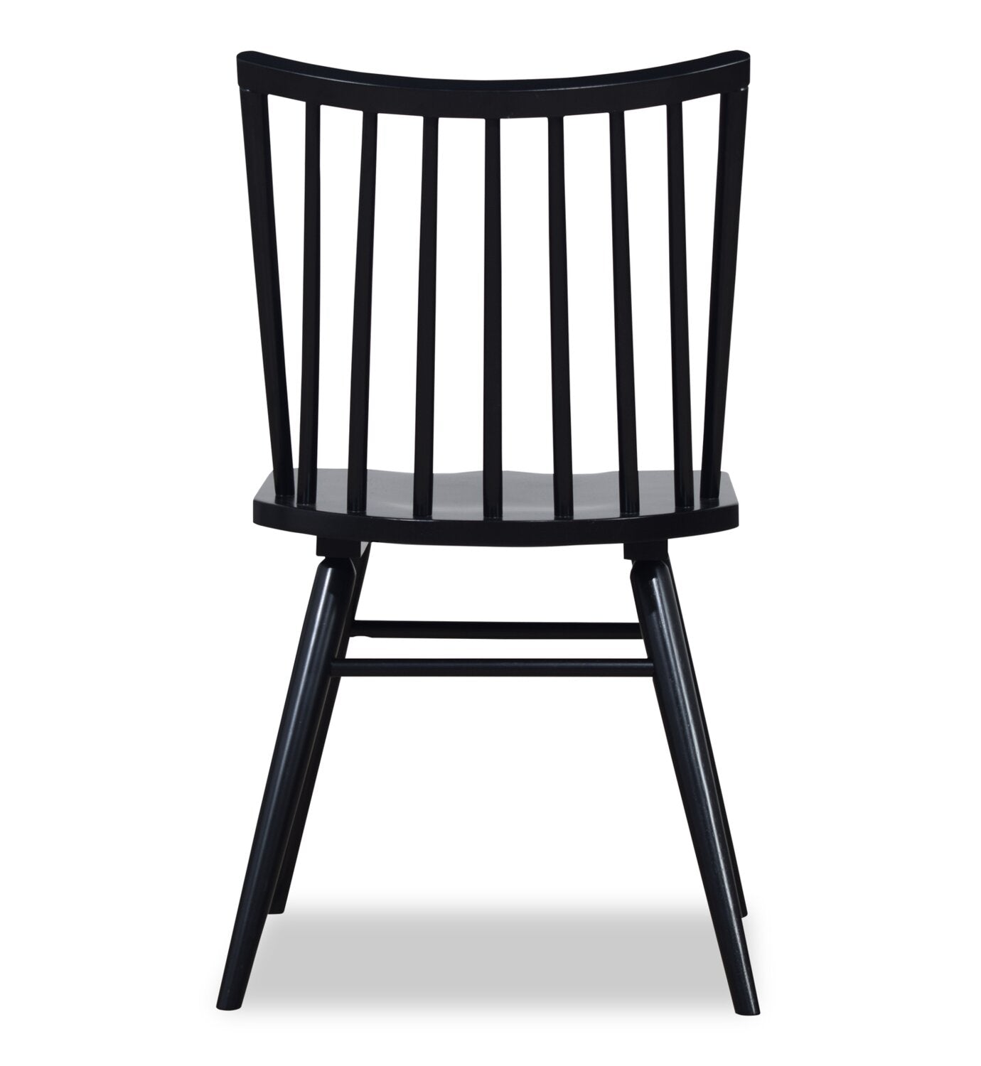Astro Dining Chair with Curved Spindle-Back - Black | Chaise de salle à manger Astro avec dossier à barreaux en forme de fuseau courbé - noire