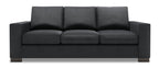 Made in Canada Customizable Sofa Lab Track 85" Linen-Look Fabric Sofa with Track Arms - Pax Pepper Grey | Sofa Track de Sofa Lab de 85 po fabriqué au Canada en tissu d’apparence lin avec accoudoirs rectilignes - gris Pax Pepper | TR102949